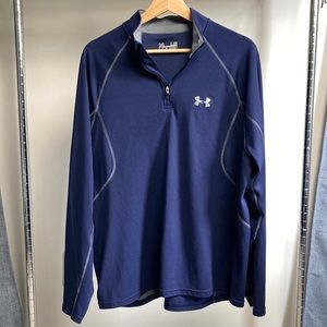 Under Armour Navy 1/2 zip Mens L Loose fit
